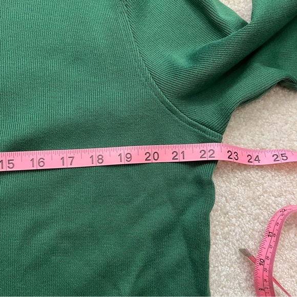 Banana Republic Sweater Mens Large Green Elbow Patch Mock Neck Pullover Casual - Picture 7 of 10